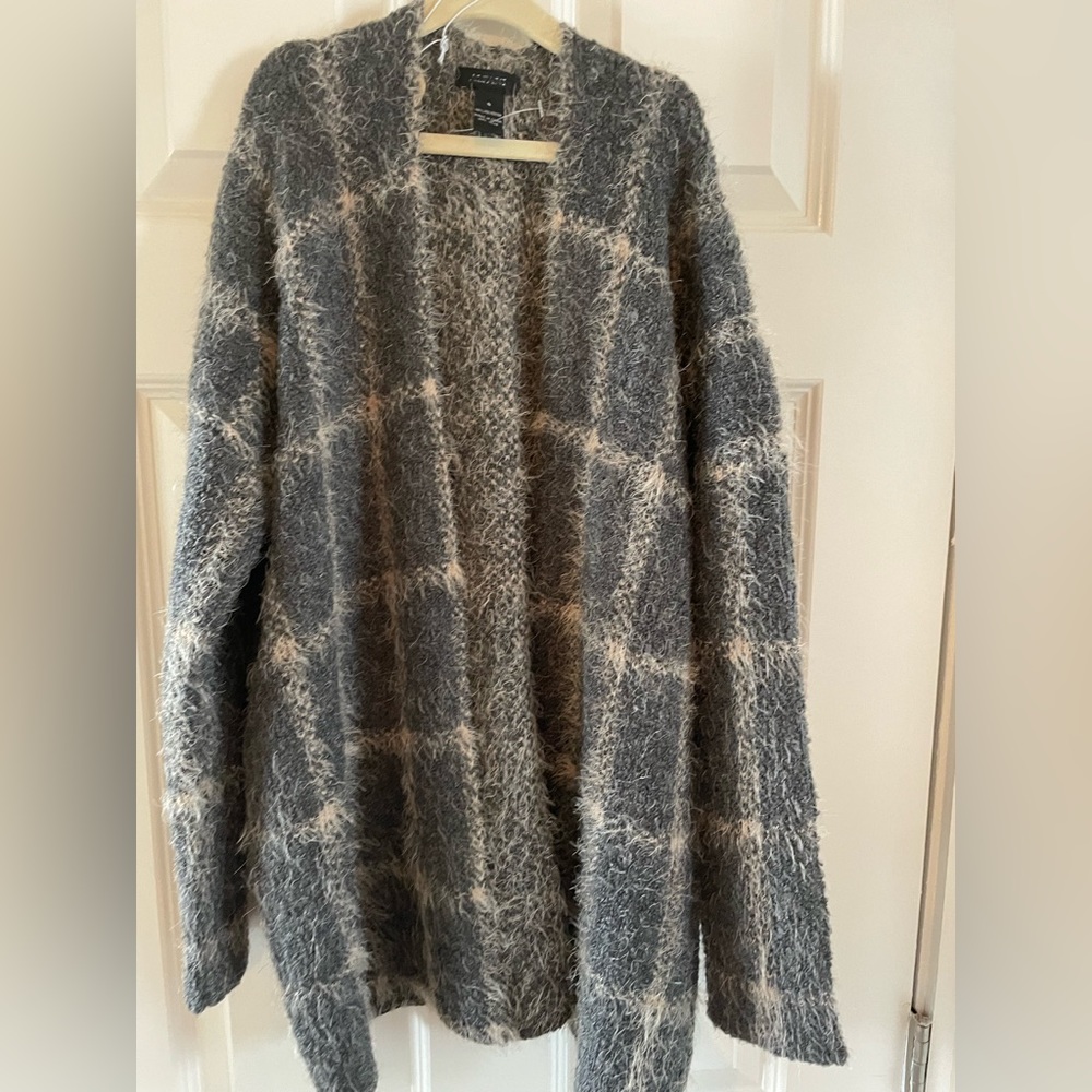 grey sweater coat/jacket